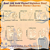10Pcs 5 Style 201 Stainless Steel Pendants STAS-BBC0002-04-2