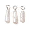 Natural Baroque Keshi Pearl Pendants PALLOY-JF05493-02-1