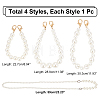 4Pcs 4 Style Pearl Phone Case Beaded Chain AJEW-CA0002-40-2