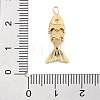 Fish Rack Plating Brass Micro Pave Cubic Zirconia Pendants KK-Z071-72A-01G-3