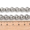 8MM 304 Stainless Steel Twisted Double Rolo Chain Necklaces for Women NJEW-G194-05P-02-5