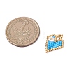 Beaded Heart Charms PALLOY-MZ01147-02-2