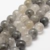 Natural Cloudy Quartz Beads Strands X-G-E376-8mm-01-2