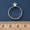 Adjustable Brass Cup Peg Ring Settings For Half-drilled Beads KK-K414-02A-S-3