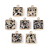 Natural Dalmatian Jasper Faceted Pendants G-T139-95B-1