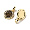 Natural Tiger Eye Pendants KK-R210-24G-2