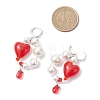 Brass Heart Hoop Earrings EJEW-TA00762-2