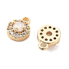 Brass Micro Pave Cubic Zirconia Charms KK-L222-001G-04-2