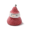 Christmas Flocky Opaque Resin Pendants RESI-F062-04B-1