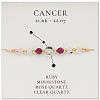 Natural stone constellation bracelet with 12 zodiac signs X-NR2952-4-1