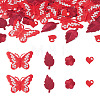 40Pcs 4 Styles Polyester Embroider Thread Iron on/Sew On Patches PATC-TA0001-45A-1