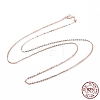 925 Sterling Silver Cable Chains Necklace for Women STER-I021-08B-RG-4