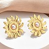 201 Stainless Steel Stud Earrings EJEW-D354-08G-03-2