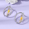 Brass Micro Pave Cubic Zirconia Stud Earrings EJEW-G471-04P-2
