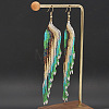 Bohemian Handmade Glass Seed Beads Wing Tassel Dangle Earrings EH5379-3