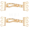 2Pcs Brass Hook and S-Hook Clasps FIND-BBC0004-40-1