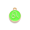 Alloy Enamel Pendants ENAM-S124-01B-06G-2