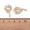 Valentine's Day Brass Micro Pave Clear Cubic Zirconia Pendants KK-N288-13G-3
