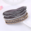 6-row Velvet Multi-strand Bracelets for Women WG11742-10-1