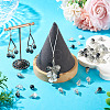 100Pcs Mixed Styles Glass Pendants PALLOY-TADJ00009-5