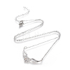 Brass Micro Pave Cubic Zirconia Pendant Necklaces NJEW-I230-18-2
