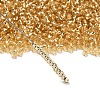 Pale Goldenrod 11/0 Grade A Round Transparent Glass Seed Beads X-SEED-Q007-F33-4