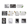 11Pcs 11 Style Motivational Enamel Pins JEWB-BY0001-05-9