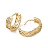 Brass Micro Pave Cubic Zirconia Hoop Earring EJEW-L271-20KCG-08-2