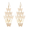 Brass Dangle Earrings EJEW-B157-02B-G-4