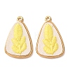304 Stainless Steel & Cloth Embroidered Pendants FB-CBAFBAF-02G-1