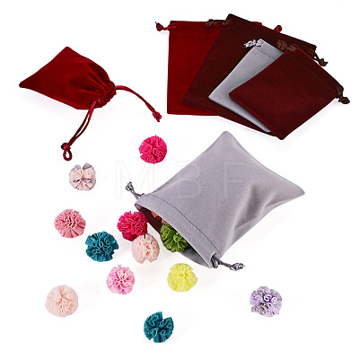 6Pcs 6 Styles Velvet Jewelry Drawstring Bags TP-TADJ0001-01-1
