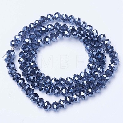 Electroplate Glass Beads Strands EGLA-A034-T4mm-A14-1