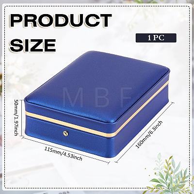 Imitation Leather Pure Color Flip-open Gift Boxes CON-WH0095-238B-03-1