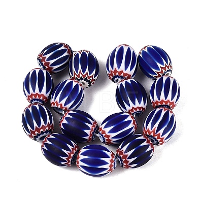 Handmade Millefiori Glass Barrel Beads LS-LA-N002-18D-1