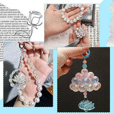 80Pcs 2 Styles Transparent Acrylic Bead Caps TACR-SP0001-28-1