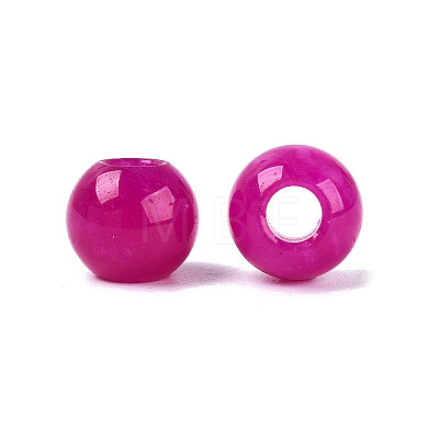 Natural White Jade European Beads G-Q607-01A-13-1