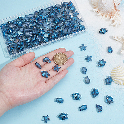 130Pcs 4 Styles Electroplate Glass Beads EGLA-NB0001-31-1