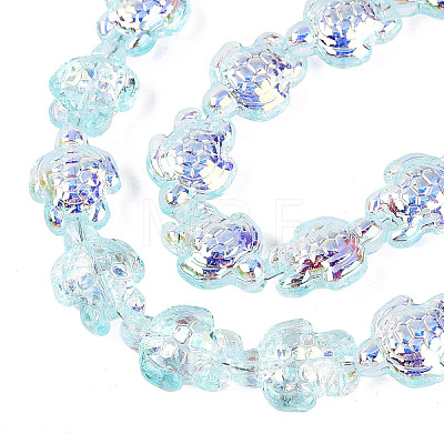 Electroplate Transparent Glass Beads Strands EGLA-N055-04A-02-1