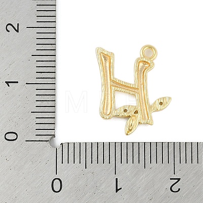 Brass Crystal Rhinestone Letter Links Connector Charms KK-S395-06G-H-1