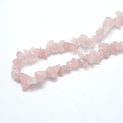 Natural Rose Quartz Beads Strands X-G-O049-B-36-1
