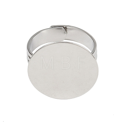 Flat Round Brass Pad Ring Settings MAK-S033-018P-NF-1