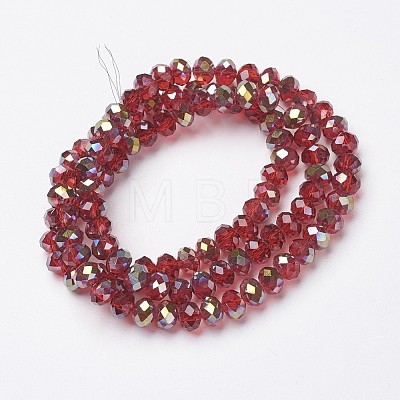 Electroplate Transparent Glass Beads Strands LS-EGLA-A034-T6mm-S03-1