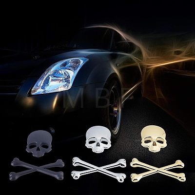 Zinc Alloy Car Stickers DIY-FH0001-005-1