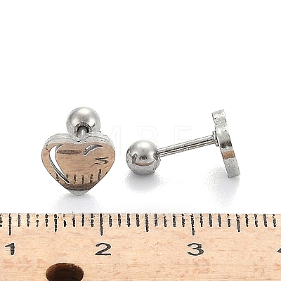 Tarnish Resistant 201 Stainless Steel Barbell Cartilage Earrings EJEW-R147-38-1