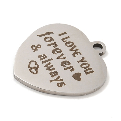 Non-Tarnish Valentine's Day 201 Stainless Steel Pendants STAS-L079-24P-01-1