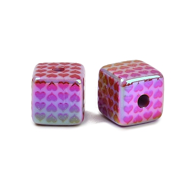 Opaque UV Plating Acrylic Beads PACR-P005-03B-1