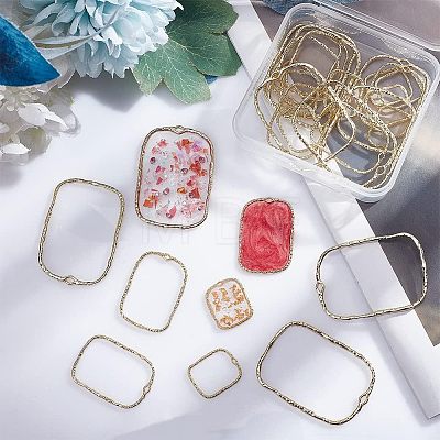 36Pcs 3 Styles Alloy Open Back Bezel Pendants FIND-CA0006-07-1