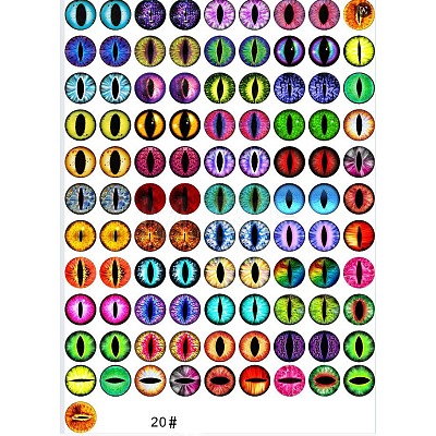 Printed Transparent Glass Cabochons GL-CBAA22A-11-1