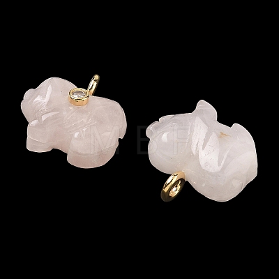 Natural Rose Quartz Carved Pendants GG-CBA105B-03J-G-1