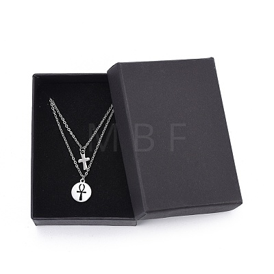 Non-Tarnish 304 Stainless Steel Tiered Necklaces NJEW-JN02350-02-1